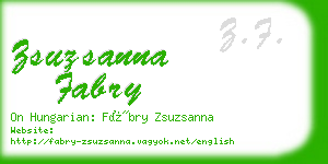 zsuzsanna fabry business card